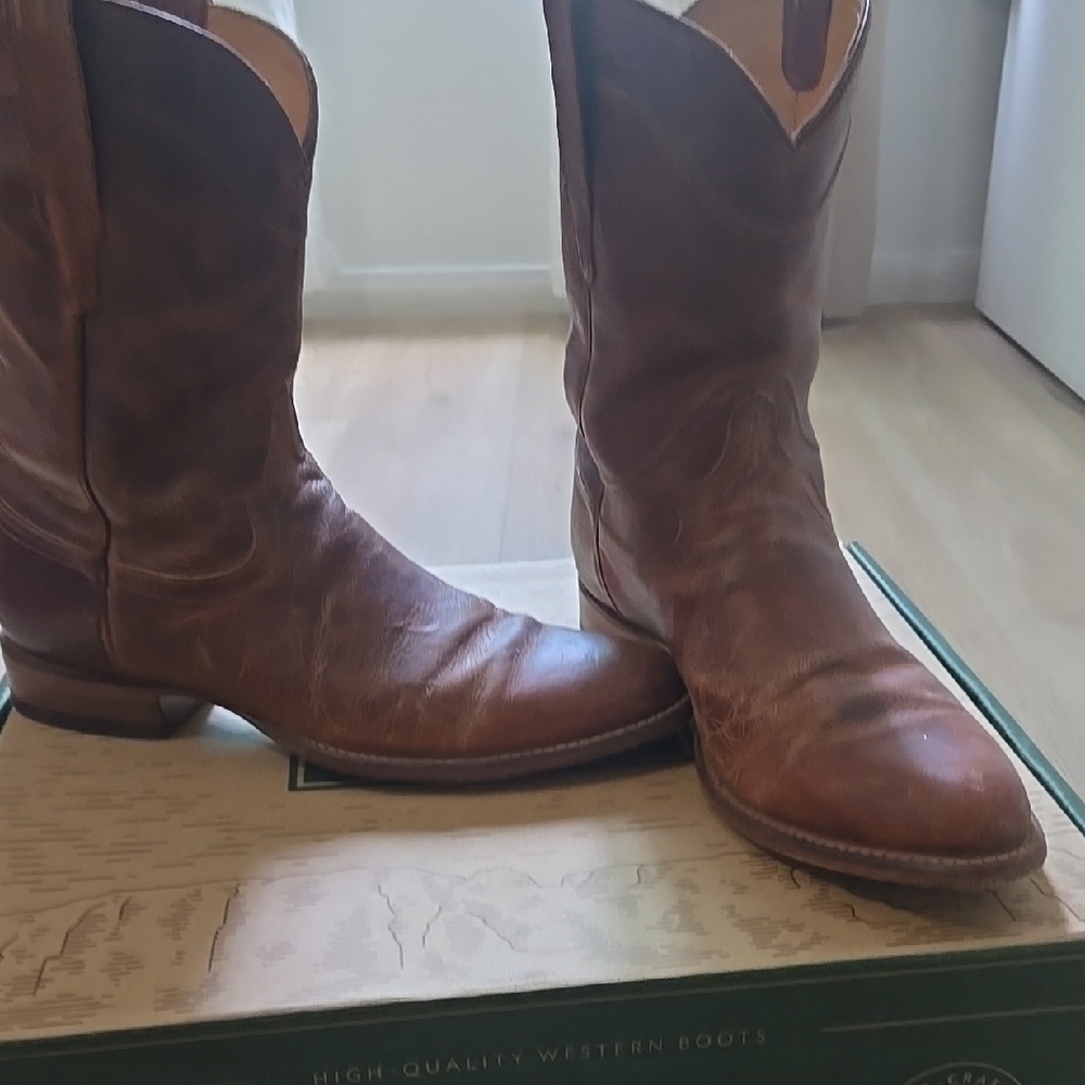 Men's  The Earl Brown  Scotch Goat Leather Western Boots